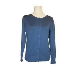 JJ Perfection Blue Buttoned Cardigan